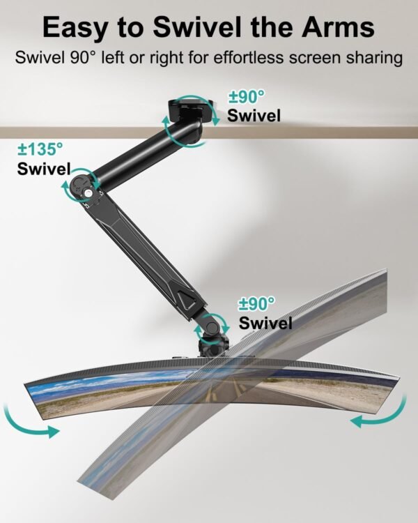 4 Single Monitor Wall Mount Adjustable Full Motion VESA