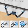 Dual Monitor Desk Mount Adjustable Arms VESA Stand