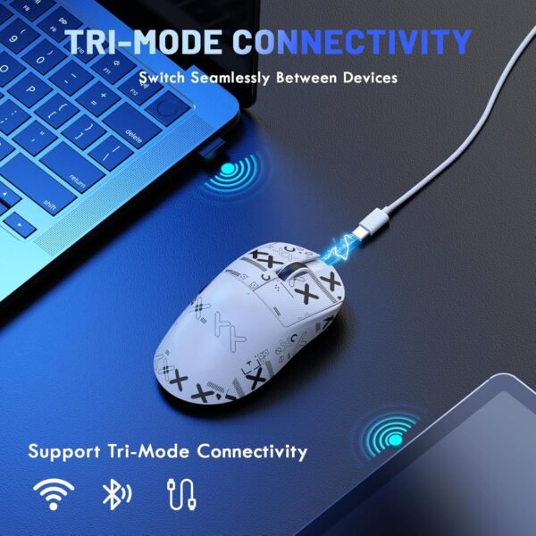 Ultra-Light Wireless Gaming Mouse 25000DPI Tri-Mode