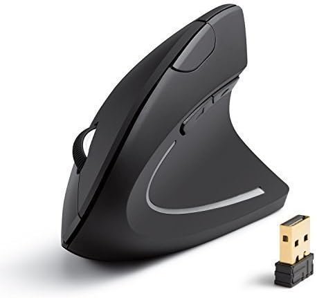 Wireless Vertical Ergonomic Mouse Multi-Device 1600 DPI Black