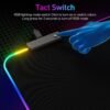 4 Large RGB LED Gaming Mouse Pad Soft Waterproof Surface