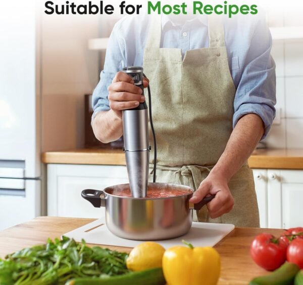 1100W Handheld Immersion Blender 3-in-1 Kitchen Stick