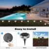 Solar Ground Lights 8-Pack Waterproof Outdoor Pathway LED
