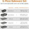 6-Piece Nonstick Carbon Steel Bakeware Set Oven-Safe