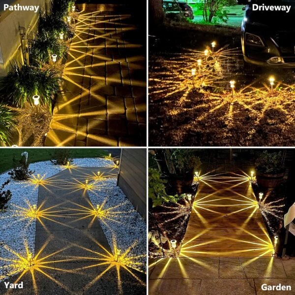 4 10-Pack Solar Pathway Lights Outdoor LED Waterproof Garden