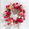 Artificial Valentines Day Floral Wreath 20 Inch Door Decor
