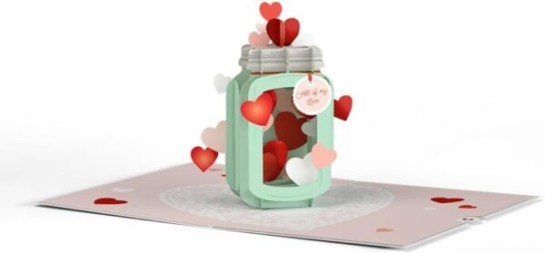 Valentines Day 3D Love Jar Pop Up Card