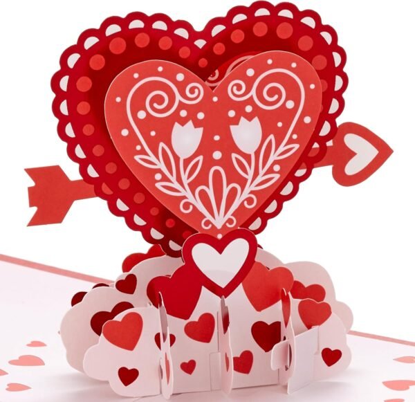 Valentine's Day Pop Up Card 4 Pack Assortment