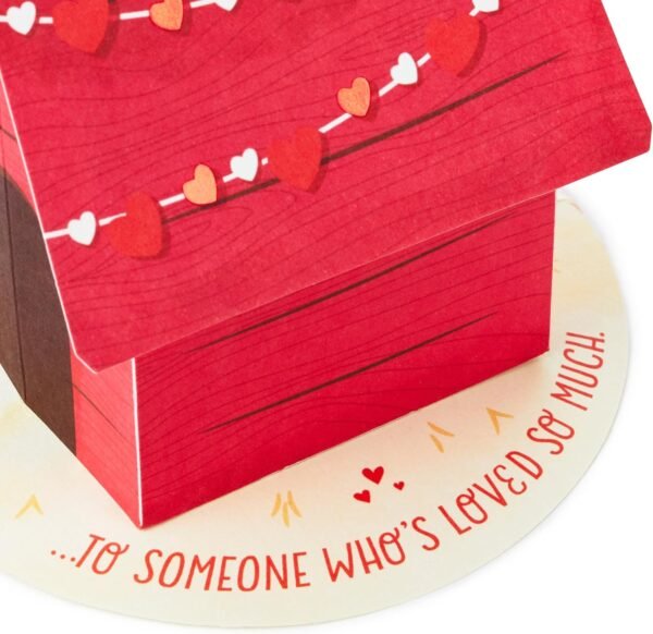 Snoopy Woodstock 3D Pop Up Valentine Card for Kids