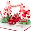 Vintage Red Truck 3D Pop Up Valentine Card for Him