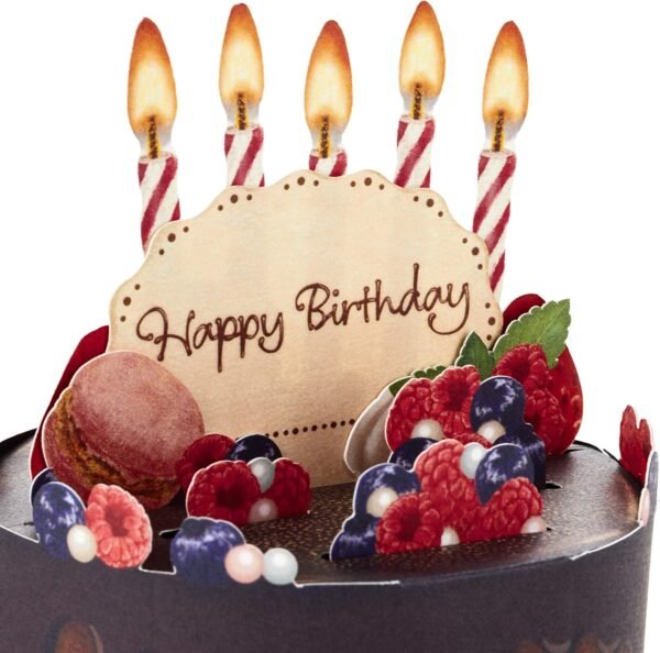 5 Pop Up Birthday Card Chocolate Cake