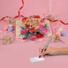 Floral Valentine 3D Pop Up Rose Greeting Card