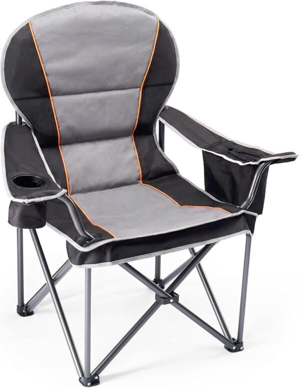 Heavy Duty Folding Camping Chair Portable Outdoor Seat with Cupholders
