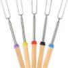 2 Extendable Smores Roasting Sticks Campfire Marshmallow Forks Outdoor Cooking Set