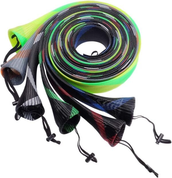 Fishing Rod Sleeve Protector Mesh Cover for Spinning Casting Fly Rods