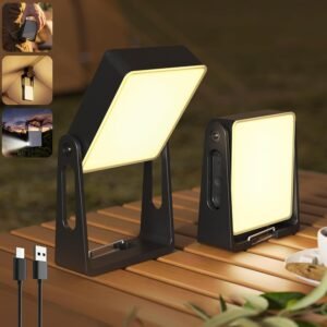 Rechargeable LED Camping Lanterns Dimmable Emergency Flashlight Lights Two Pack