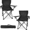 2 Portable Foldable Camping Chairs Lightweight Outdoor Seating Set for Adults