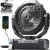 3 in 1 Portable Camping Fan Rechargeable 24000mAh LED Light Remote Outdoor
