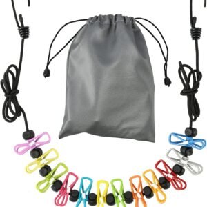 Retractable Portable Clothesline with Clips Travel Outdoor Indoor Laundry Drying Rope