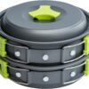 Camping Cookware Set Backpacking Mess Kit Pots Pans Portable Camp Kitchen Gear