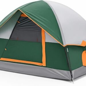 Waterproof Windproof Dome Camping Tent 2-8 Person Quick Setup Family Outdoor Shelter