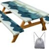 Waterproof Picnic Table Cover Set with Bench Covers Outdoor Camping Essentials