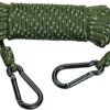 Heavy Duty Reflective Treestand Rope with Dual Carabiner Clips Hunting