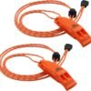 Loud Emergency Safety Whistles with Reflective Lanyards for Outdoor Survival
