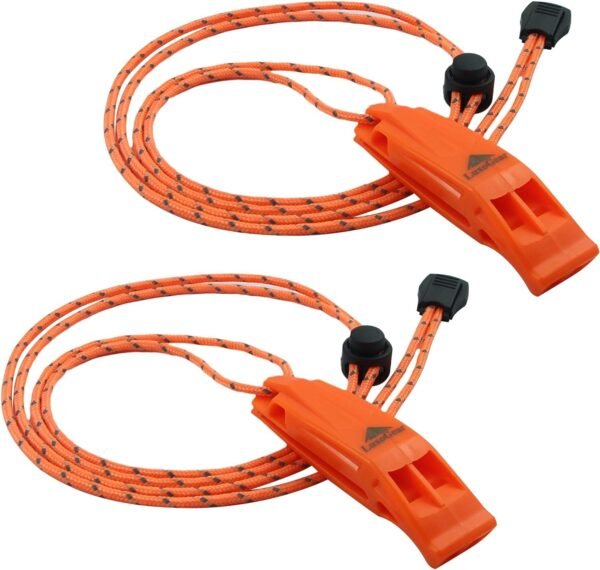 Loud Emergency Safety Whistles with Reflective Lanyards for Outdoor Survival