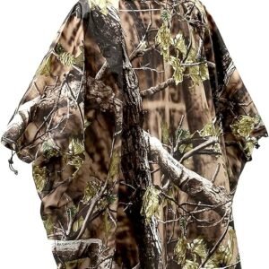 2 Camping Camouflage Rain Poncho Waterproof Hooded Camo Raincoat Outdoor Gear