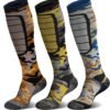 Thermal Merino Wool Knee High Ski Socks for Winter Sports and Outdoor Activities