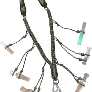 2 Duck Call Lanyard with 10 Adjustable Loops for Hunting Accessories and Gear Carry