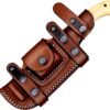 2 Handmade Damascus Fixed Blade Hunting Knife with Leather Sheath Outdoor