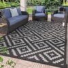 Waterproof Reversible Outdoor Patio Rug Plastic Camping Mat for RV Deck