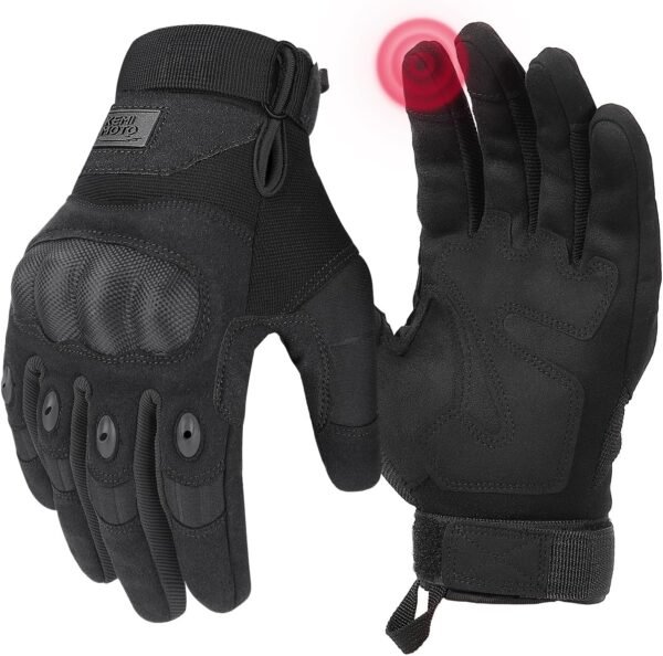 2 Tactical Motorcycle Gloves with Hard Shell Touchscreen Protective Sports Gloves