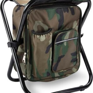 2 Folding Stool Backpack Cooler Chair for Camping Hiking Outdoor Fishing