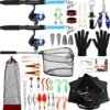 Telescopic Fishing Rod Reel Combo Kit with Tackle Carrying Bag Accessories