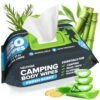 2 XL Camping Body Wipes No Rinse Disposable Shower Cleansing Cloths