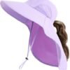 2 Wide Brim Fishing Sun Hat UPF50 Neck Flap Outdoor Safari Cap