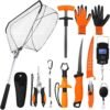 Fishing Tool Kit with Pliers Knife Scale Gripper Gloves Accessories Set