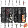 Fishing Swivels Kit Ball Bearing Barrel Snap Connectors Freshwater Saltwater Fishing