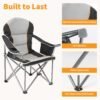Heavy Duty Folding Camping Chair Portable Outdoor Seat with Cupholders