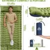 3 Ultralight Inflatable Camping Sleeping Pad with Pillow Foot Pump Mattress