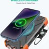 10,000mAh Solar Power Bank Portable 20W Wireless Fast Charger Camping