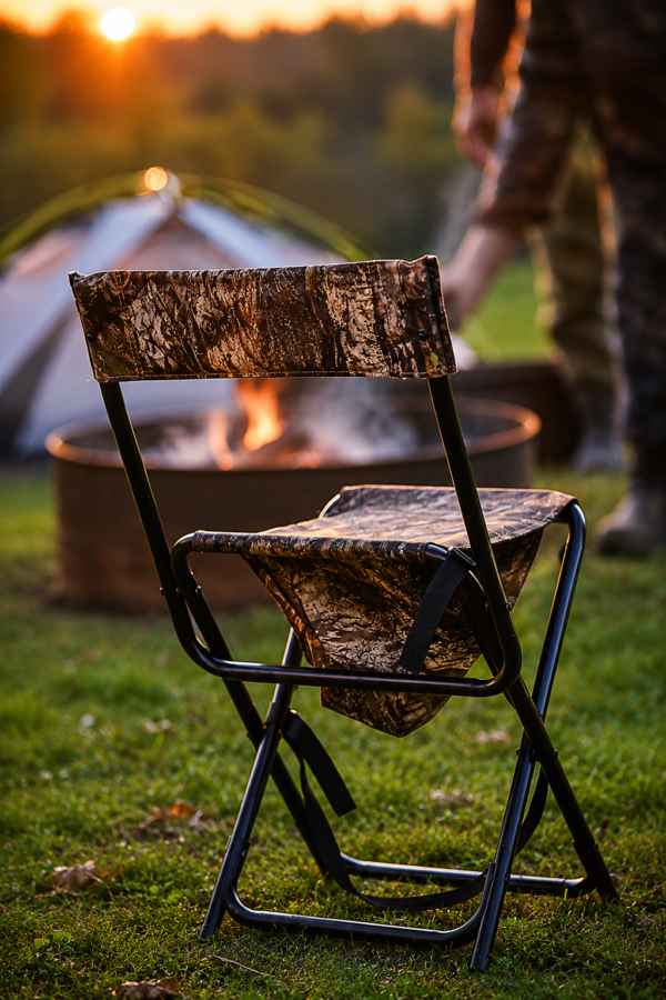 Portable High Back Hunting Blind Chair Lightweight Foldable Outdoor Seating