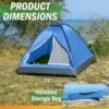 Lightweight 2 Person Camping Tent with Rainfly Pop Up Outdoor Shelter