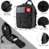 142 Piece Survival and First Aid Kit Emergency Outdoor Camping Hiking Gear with Molle Pouch