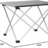 Portable Folding Camping Table Aluminum Top Lightweight Outdoor Beach Picnic Table Black