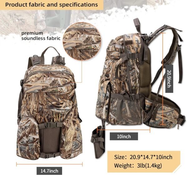 Hunting Backpack Outdoor Daypack Rifle Bow Gun Gear Camouflage Tactical Pack