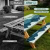 Waterproof Picnic Table Cover Set with Bench Covers Outdoor Camping Essentials
